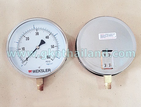 "WEKSLER" Pressure gauge Model : EA14MB 0-60 psi & 0-4 kg/cm2
